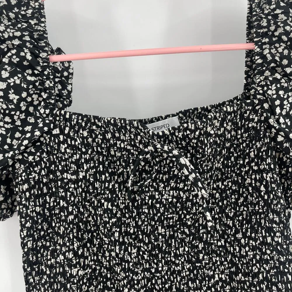 Solid & Striped x Sofia Richie Grainge Dress Small Corrina Ditsy Floral Smocked - Image 11