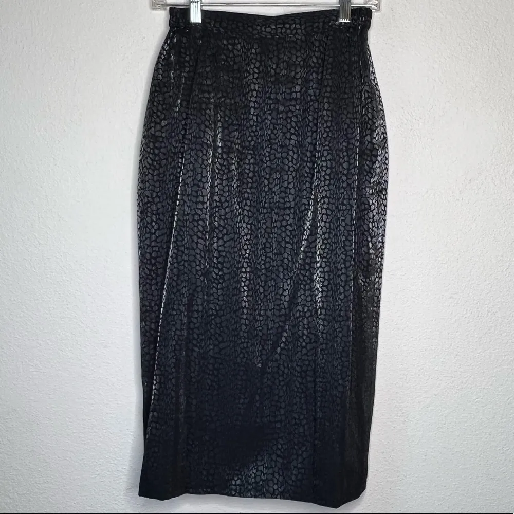 Vintage Pencil‎ Skirt Black Size 4 - Image 8
