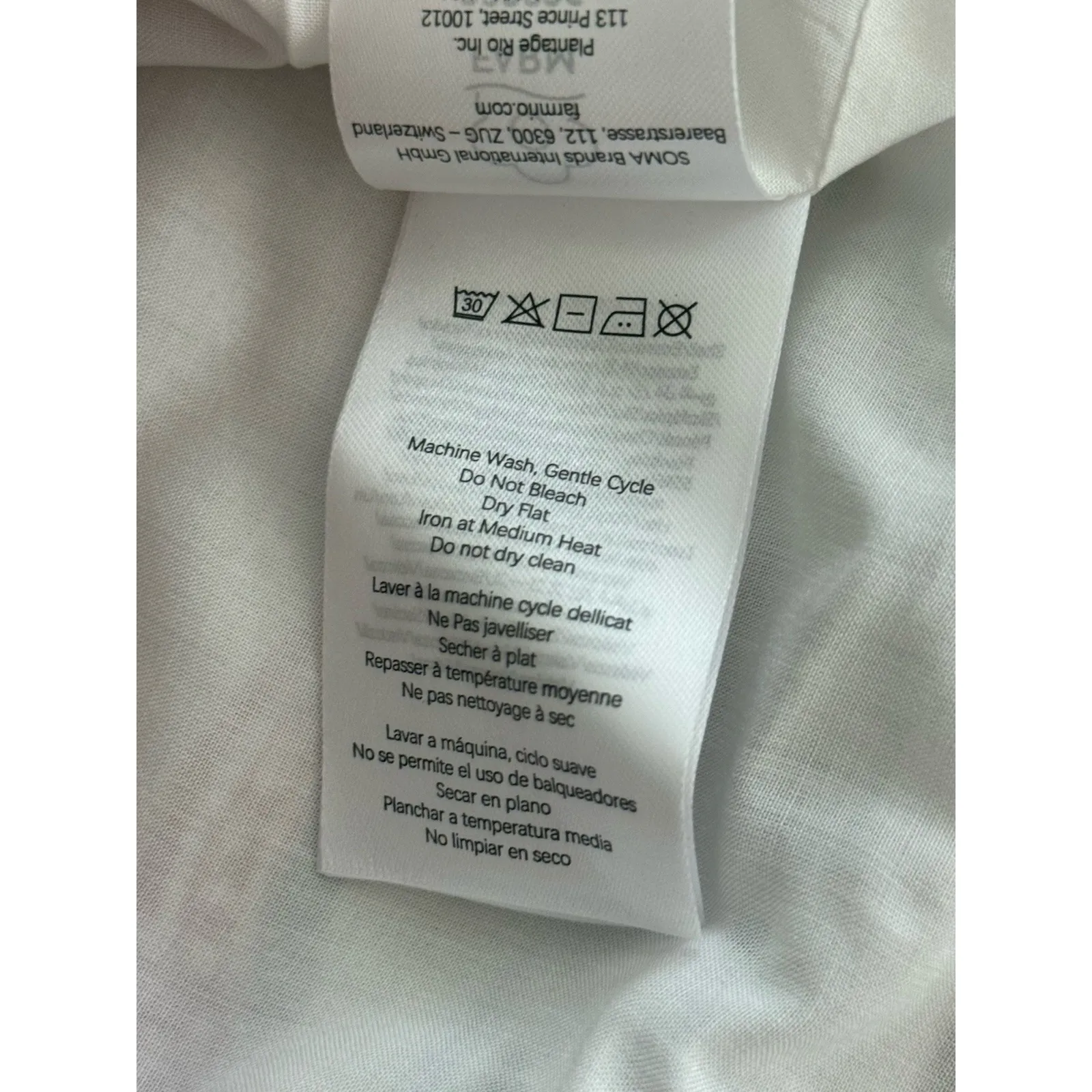 NWT FARM RIO Off-White Marys Tiles Linen Mini Dress Medium Tropical Resort Beach - Image 7