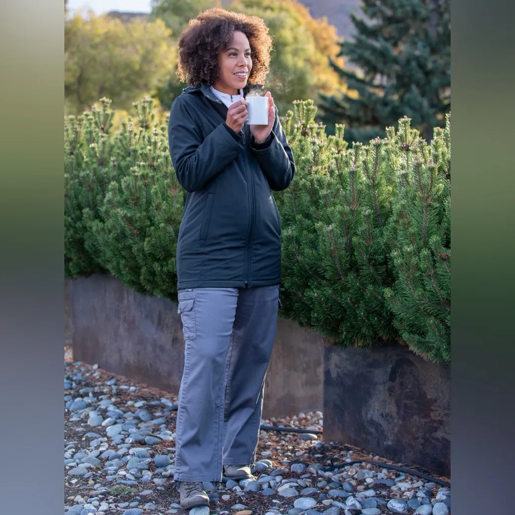 SCOTTeVEST The Penny Coat Women's Size XL Black Hidden Pockets Travel $375 - Image 4