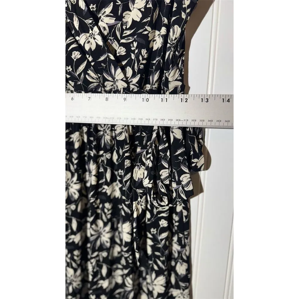 Kaileigh Black & White Floral Maxi Dress - Boho Cottagecore Feminine Flowy  MP - Image 4