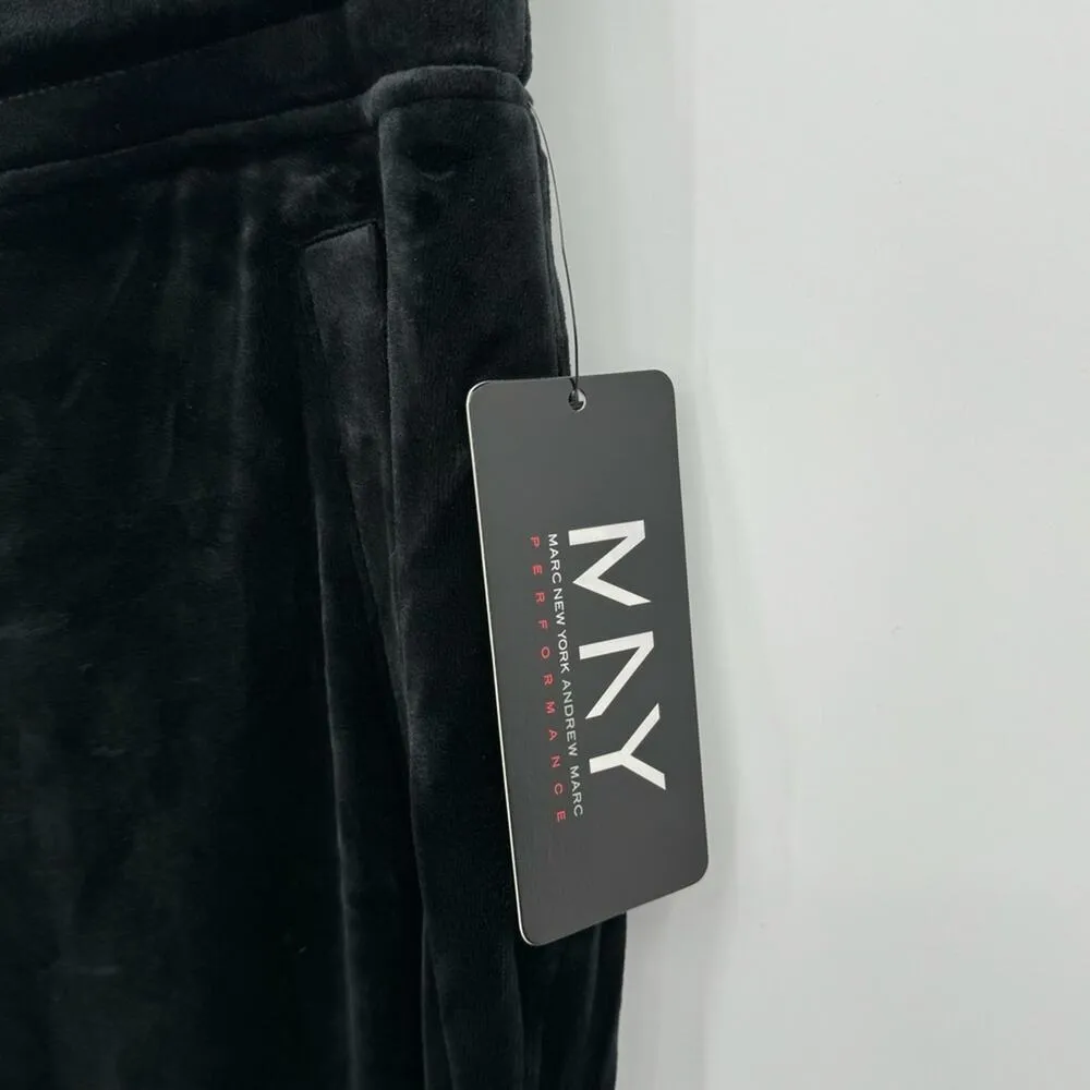 Marc New York joggers 1X black velvet pull on elastic waist pants lounge NEW - Image 3