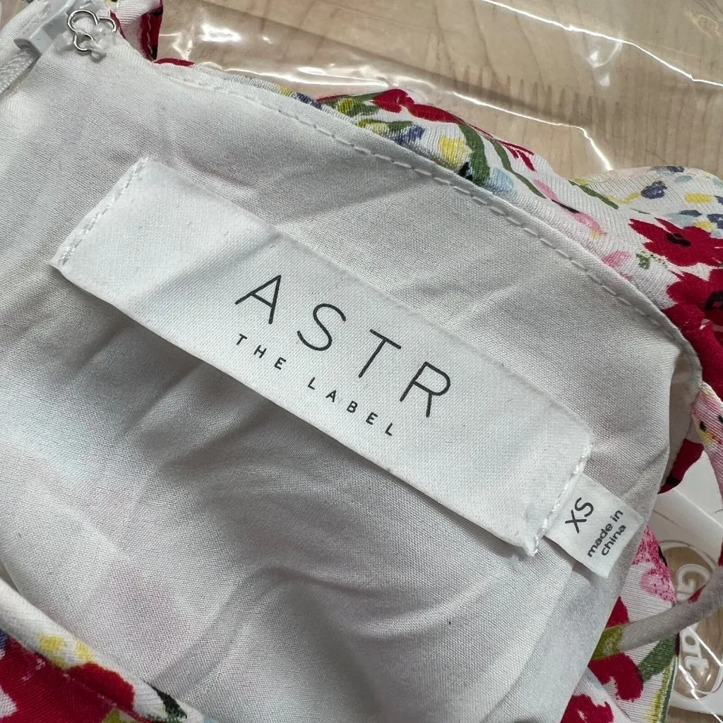 ASTR The Label Floral Ruffle Mini Dress White Multicolor Size XS - Image 10