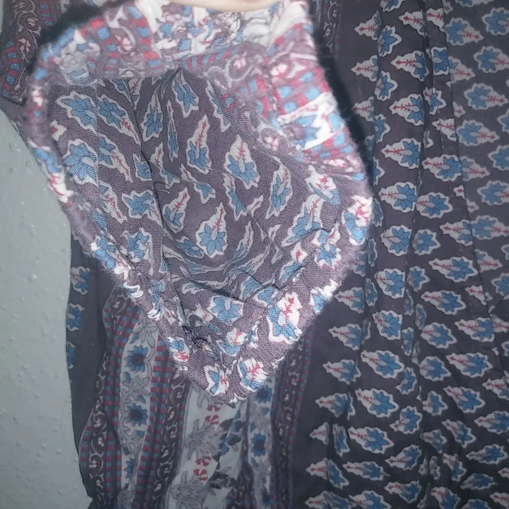 Urban Outfitters M Cotton Boho Short Sleeved Mauve Purple Mini Dress - Image 7