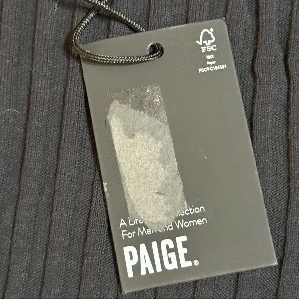 Paige Anthy Rib Black Midi Dress - Image 9