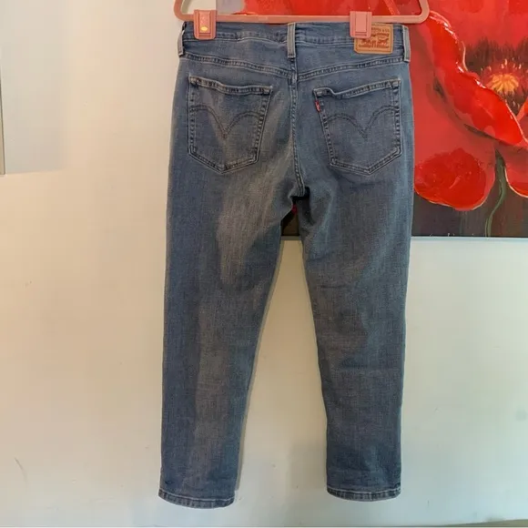 Levi's Boyfriend Jeans Women's 29 Blue Denim Mid Rise Slim Stretch Comfort - Image 2