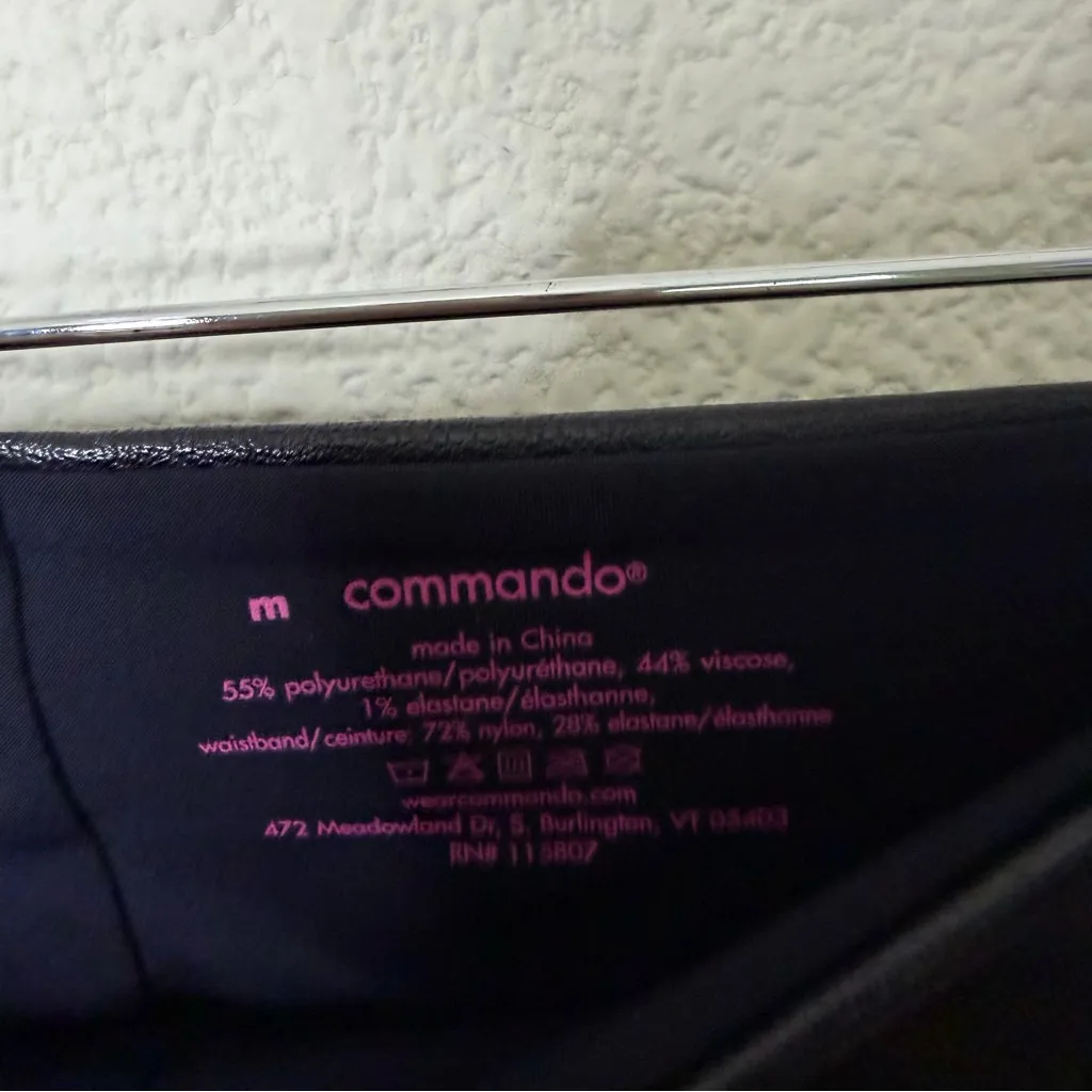 Commando Revolve Flare Pant Faux Leather Legging Black Womens Size M - Image 6