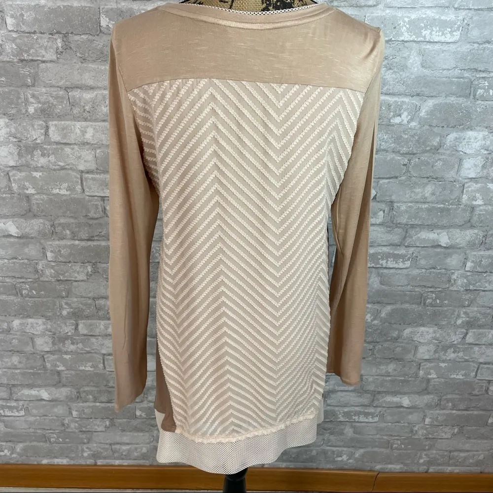 LOGO by LORI GOLDSTEIN Mix Media Mesh Top - Image 5