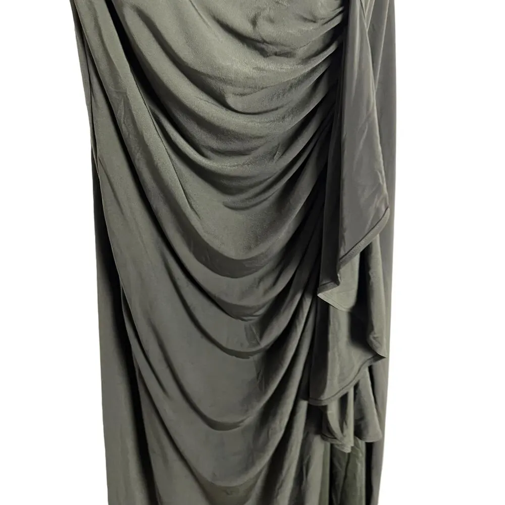 Katie May Willow Olive Green Lace Bustier Maxi Formal Gown Dress Sz XL - Image 11