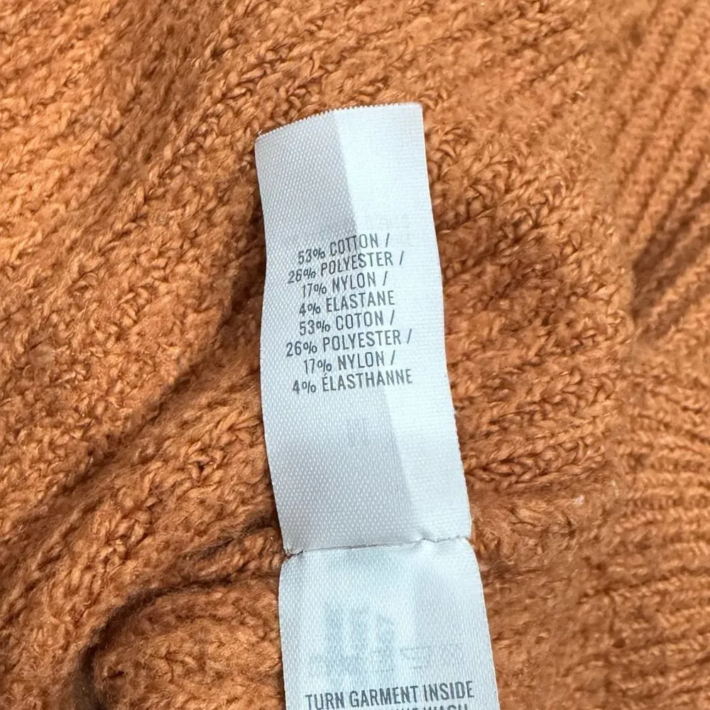 Aerie Cozy Up Ribbed Oversized Pullover Sweater Rust Orange Women’s Medium - Image 3