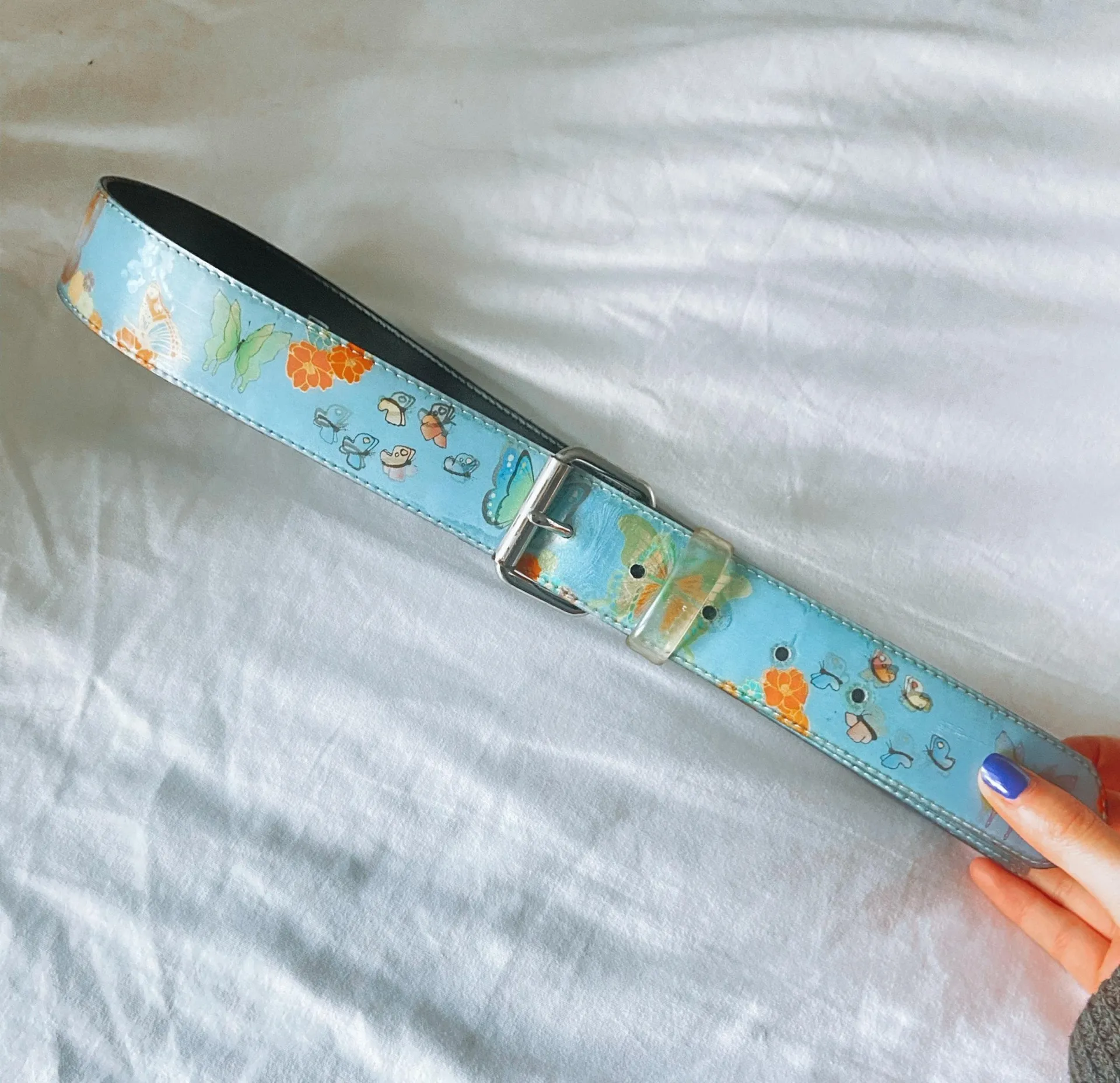 Holographic Butterfly Belt Blue - Image 2