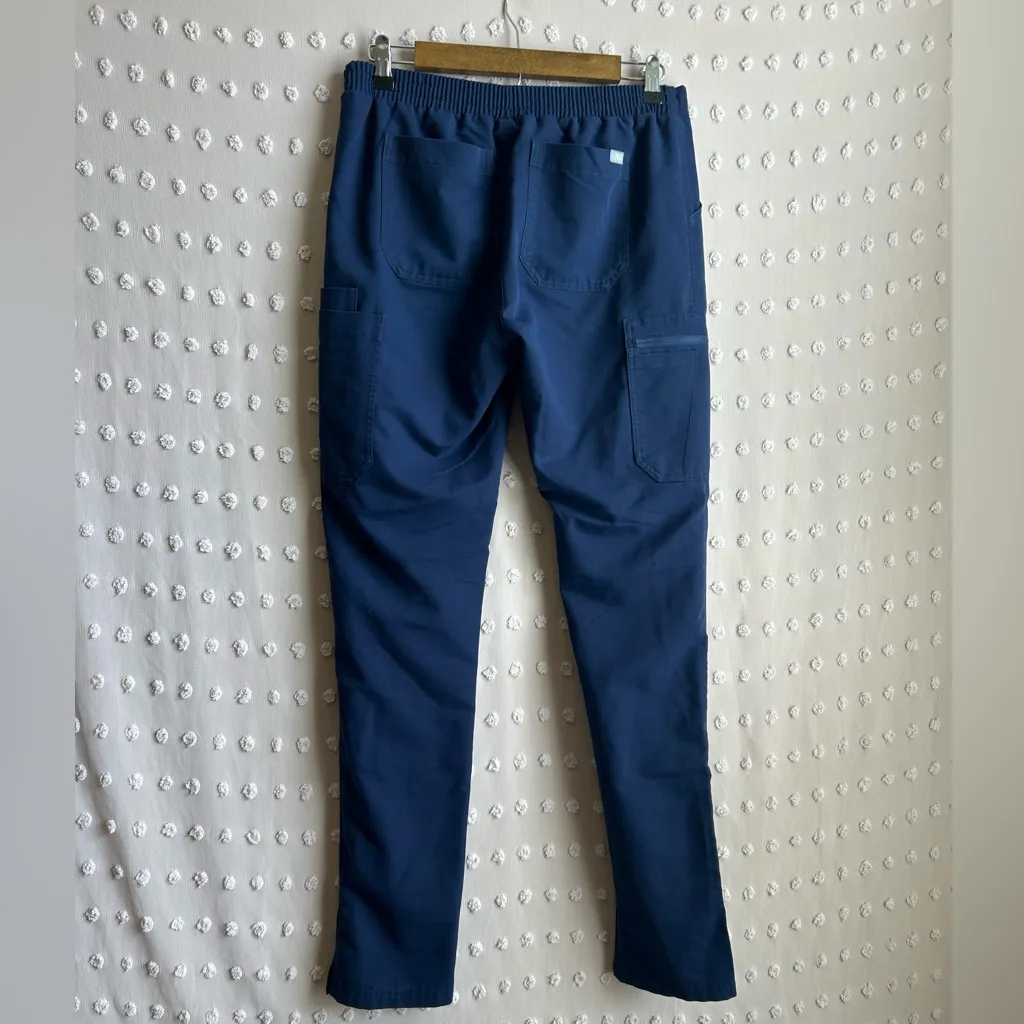 Figs Women’s Yola Skinny Scrub‎ Pants Technical Stretch Sz Small Tall Navy - Image 2