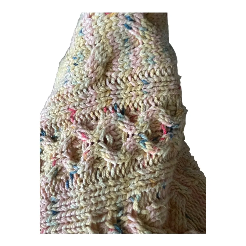 Free People Honey Cable Pullover Sweater Honeycomb Combo‎ Small - Image 8