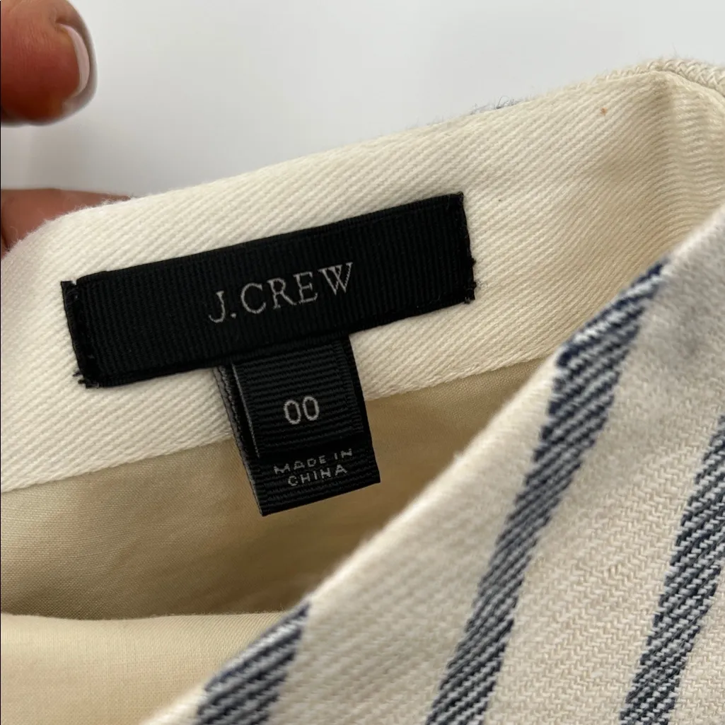 J. Crew Striped Midi Skirt in Navy and Cream - Image 3