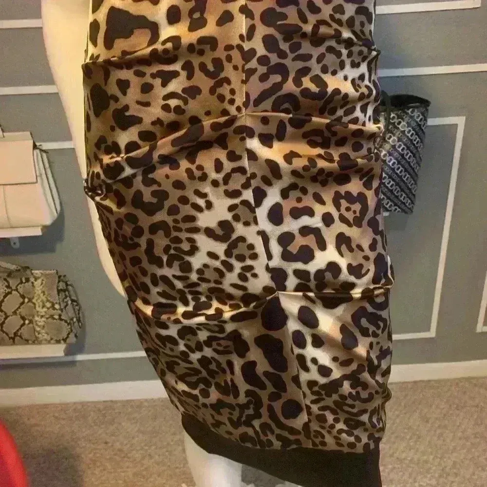 Cache  Animal Print Leopard Formal Dresses for Women’s Size 4. D11 - Image 3