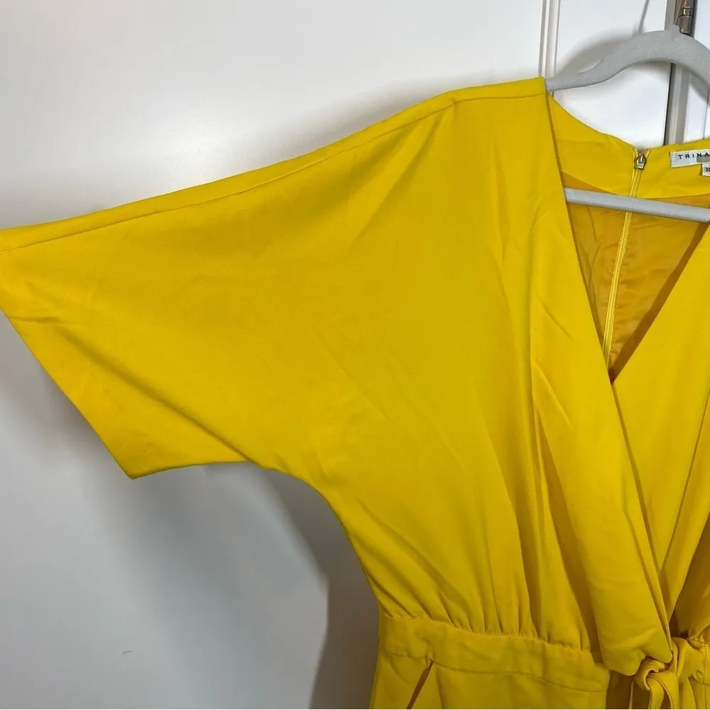 Trina Turk Kai Yellow Jumpsuit Size 10‎ fun playful office business casual event - Image 7