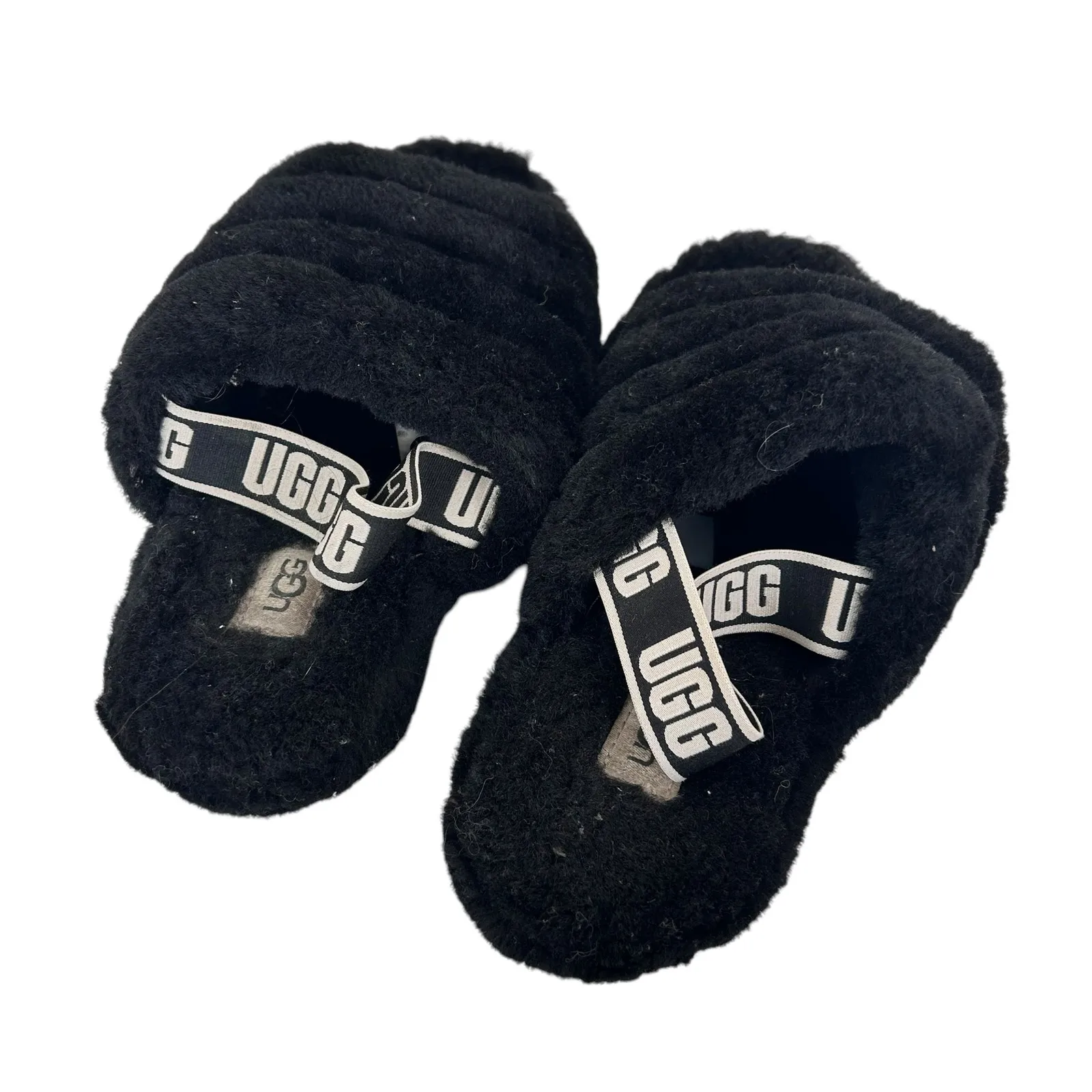 UGG Black Fluff Yeah Slides Sz 9.5 - Image 3
