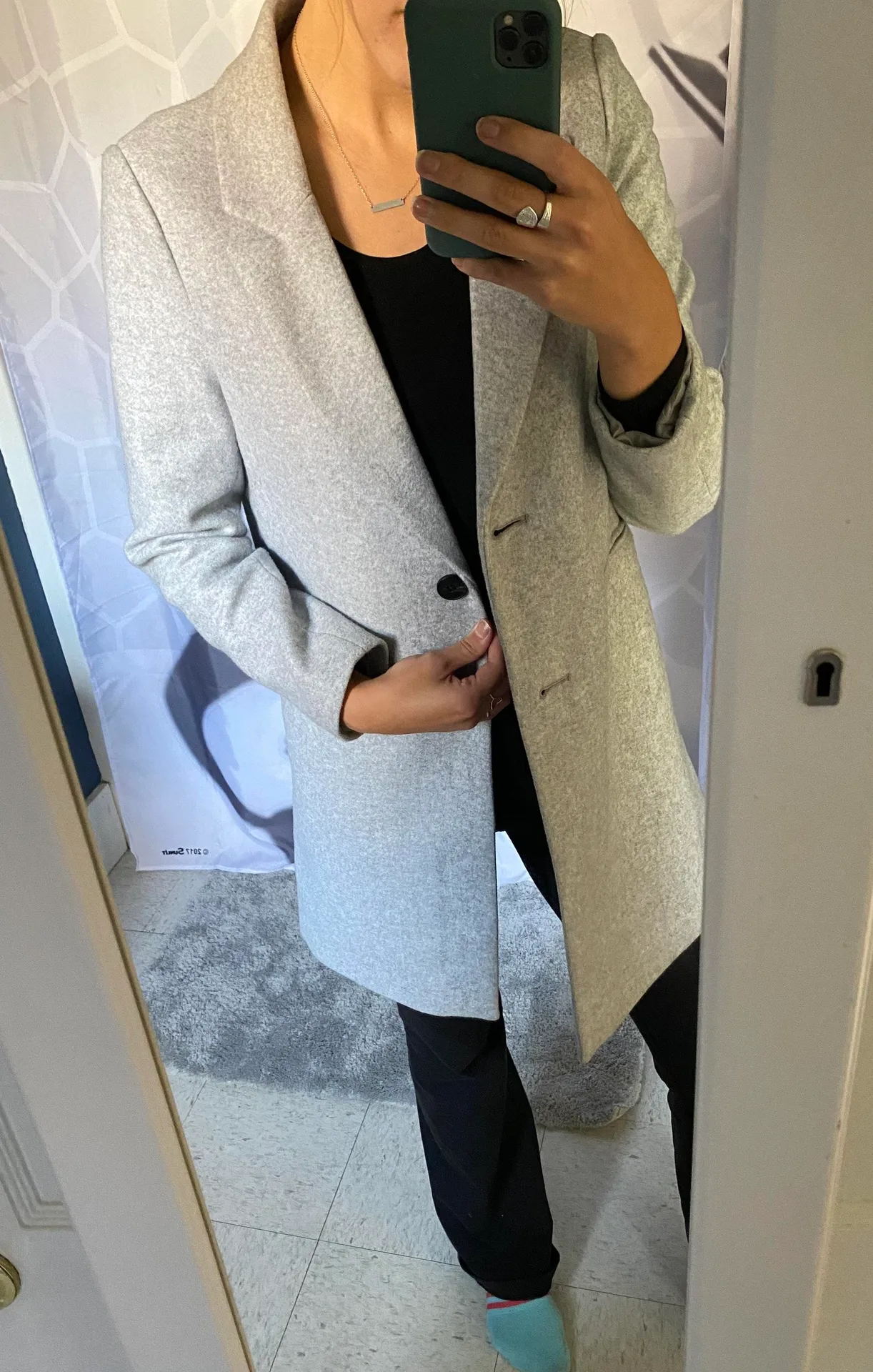 Primark Gray Peacoat - Image 2