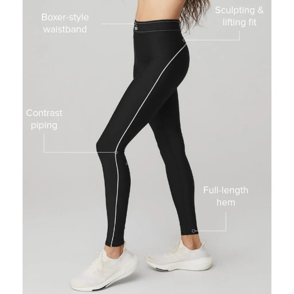 Alo Airlift High-Waist Suit Up Leggings Black Hi-Rise Waisted Tights Striped XS - Image 5