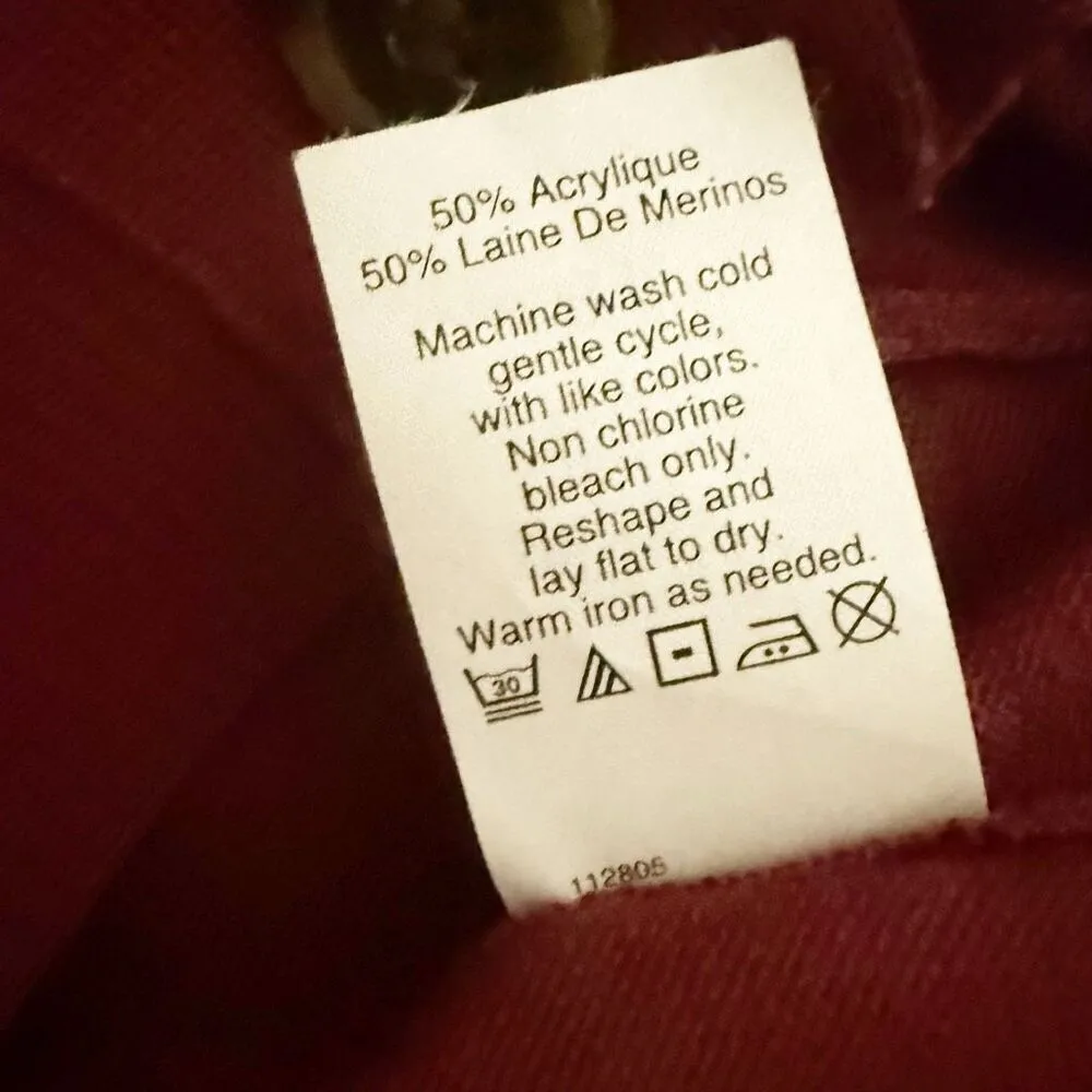 J. CREW | Maroon Merino Wool Cardigan Button Up Sweater Long Sleeve Soft | Small Red - Image 7