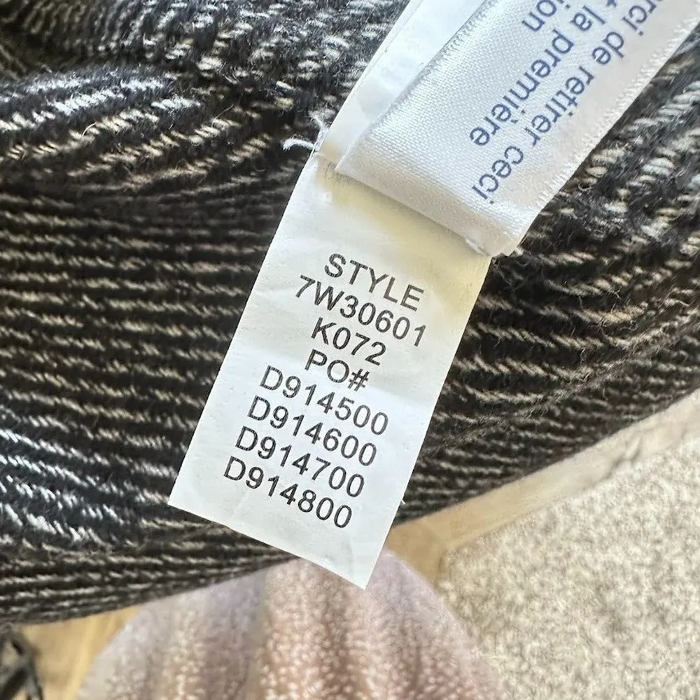 Lucky Brand Womens Coat Drape Front Wool Size Medium Black Grey Jacket Button - Image 9