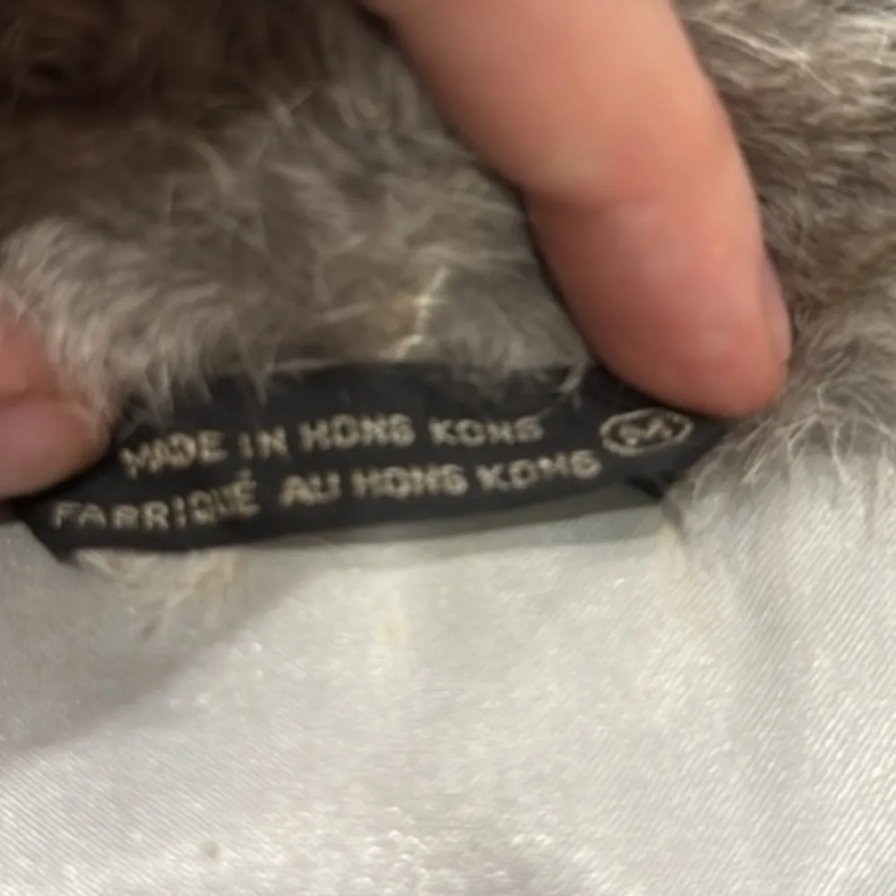 Opera Rabbit Fur Winter Coat Size Medium Gray - Image 5