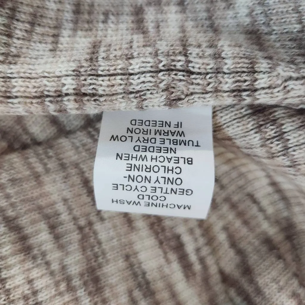 Market & Spruce Light Brown Mock Turtleneck Sweater NWT Sz Large Ribbed Knit Top - Image 8