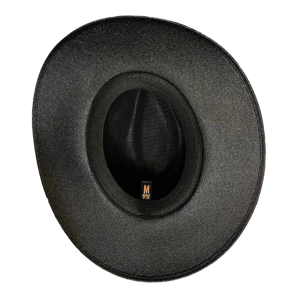 HAT MEXICAN Artisanal Hand Painted Fedora Floral Sombrero Panama Bohemian Black - Image 7