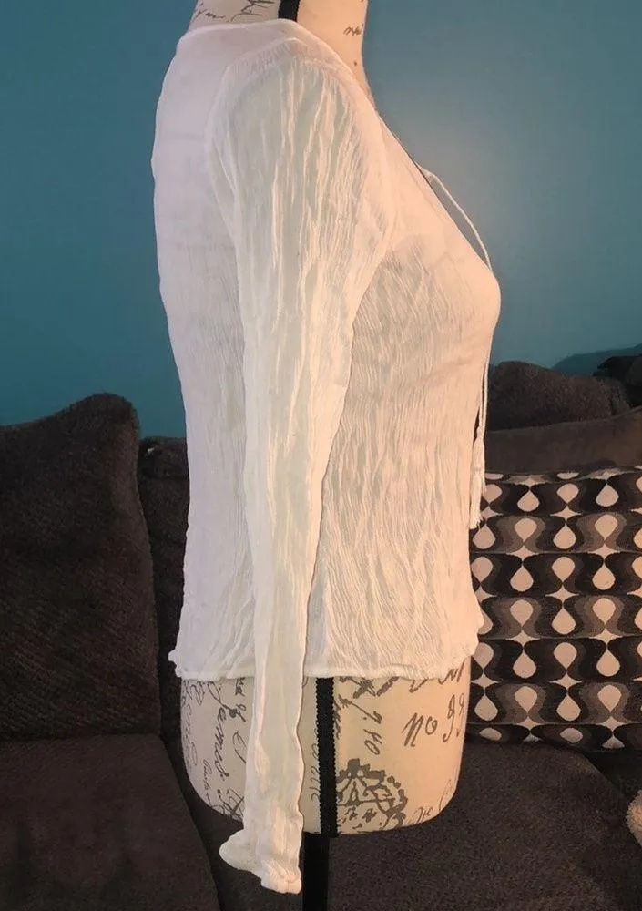 🎉4 for $20 Aeropostale Long Sleeve Peasant Top, XS - Image 3