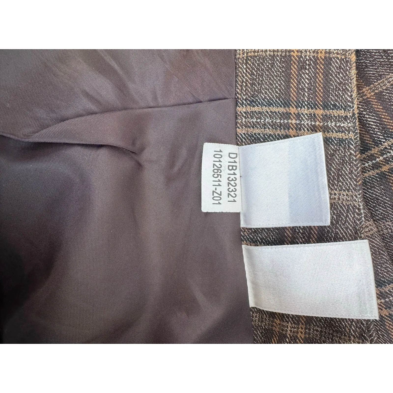 Nine West Plaid A-Line Skirt Brown Check Wool Blend Preppy Office Wear sz 10 - Image 6