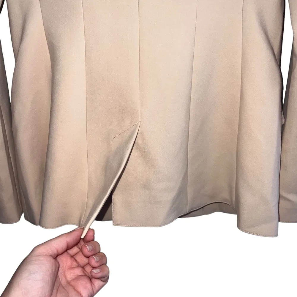 NEW NWT Cinq A Sept Kym Zipper Sleeve Blazer Jacket In Sand - Image 9