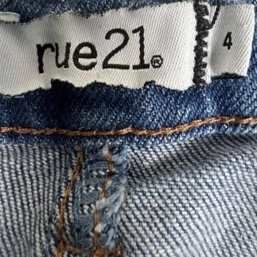 Rue 21 Jeans Womens 4 Medium Wash Distressed Skinny High Rise Y2K Streetwear - Image 3