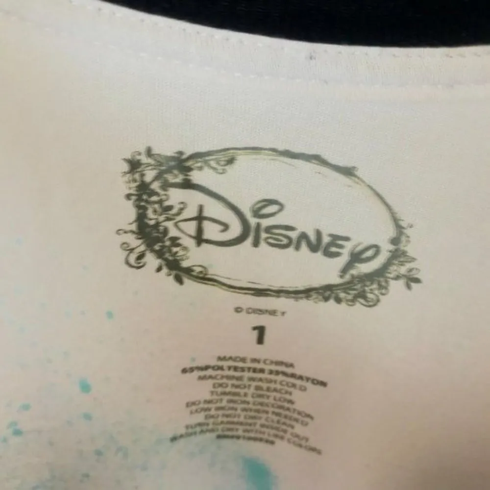 Disney Mickey Mouse T Shirt Paint Splatter Ringer Short Sleeve Cotton Solid Logo - Image 3