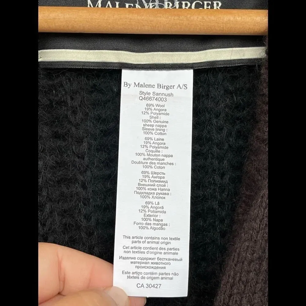 Malene Birger mohair/leather sweater Small Black - Image 6