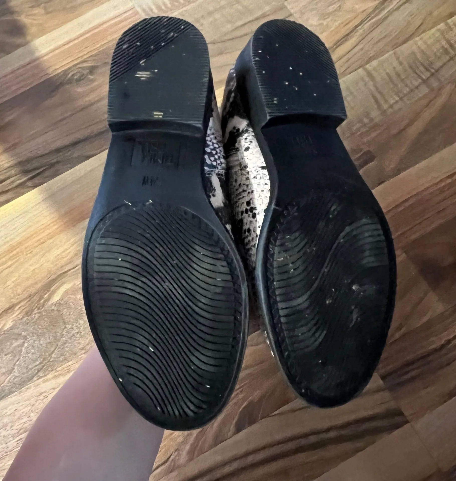 Snake Print Boots Black Size 7.5 - Image 4