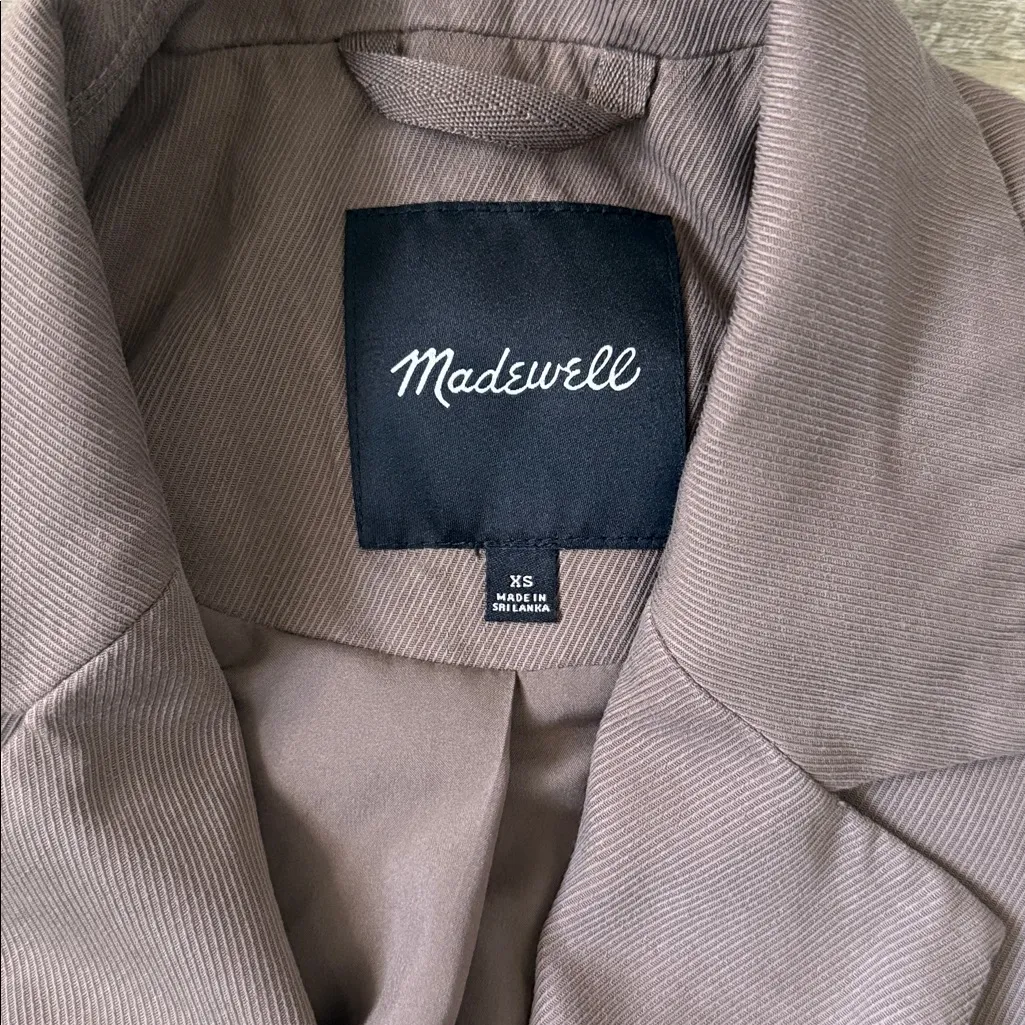 Madewell Drapweave Caldwell Tan Blazer Size XS - Image 3