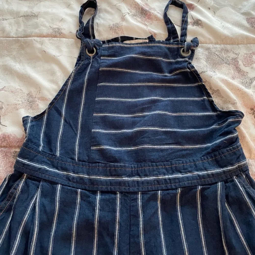 Ten Sixty Sherman Jiangsu Guosheng pinstriped navy white linen jumpsuit, size XS - Image 6