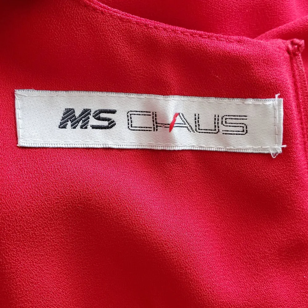 Ms Chaus Vintage Red Long Sleeve Pleated Sheath Midi Dress 14 - Image 7