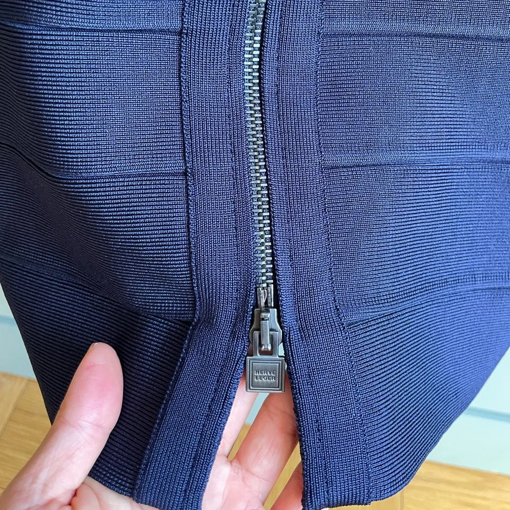 NWOT Herve Leger Ardell Bandage Dress, Pacific Blue Sz XS - Image 10