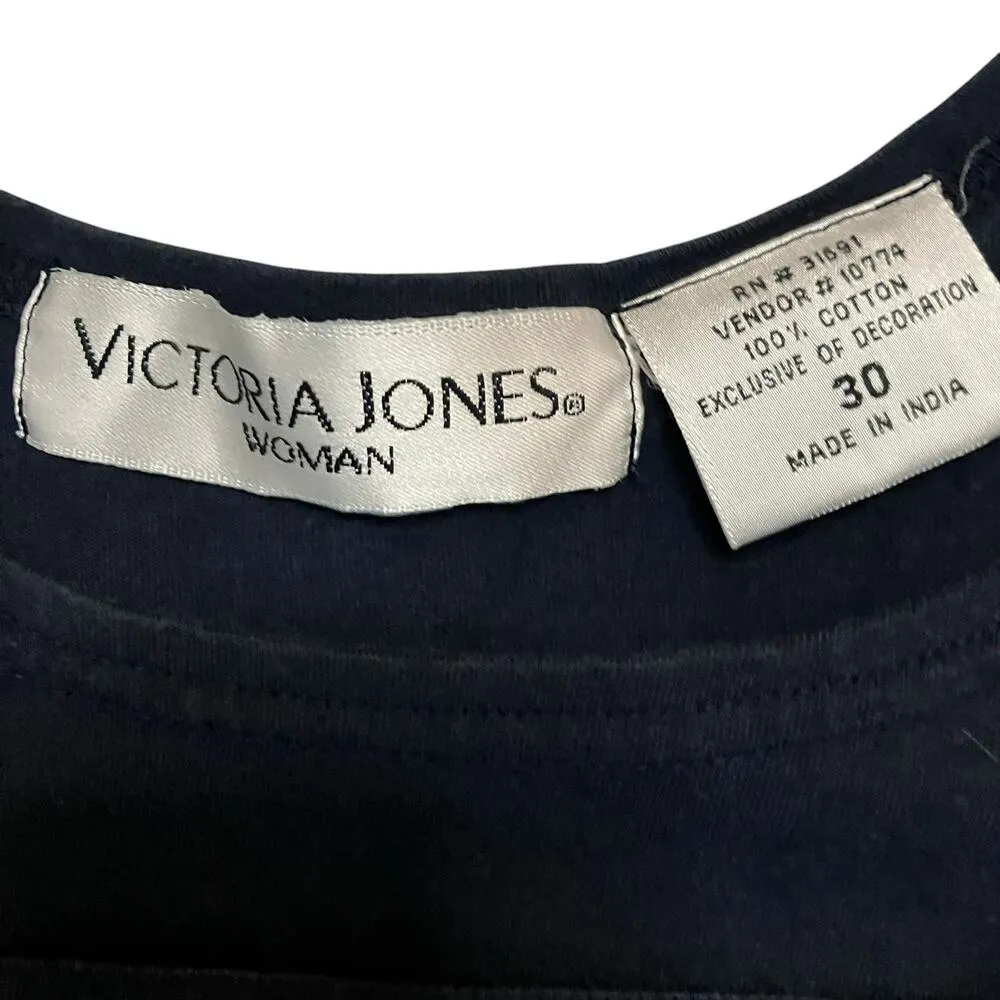 Vintage Victoria Jones Woman ABC School Embroidered Maxi Dress Size 30 - Image 5