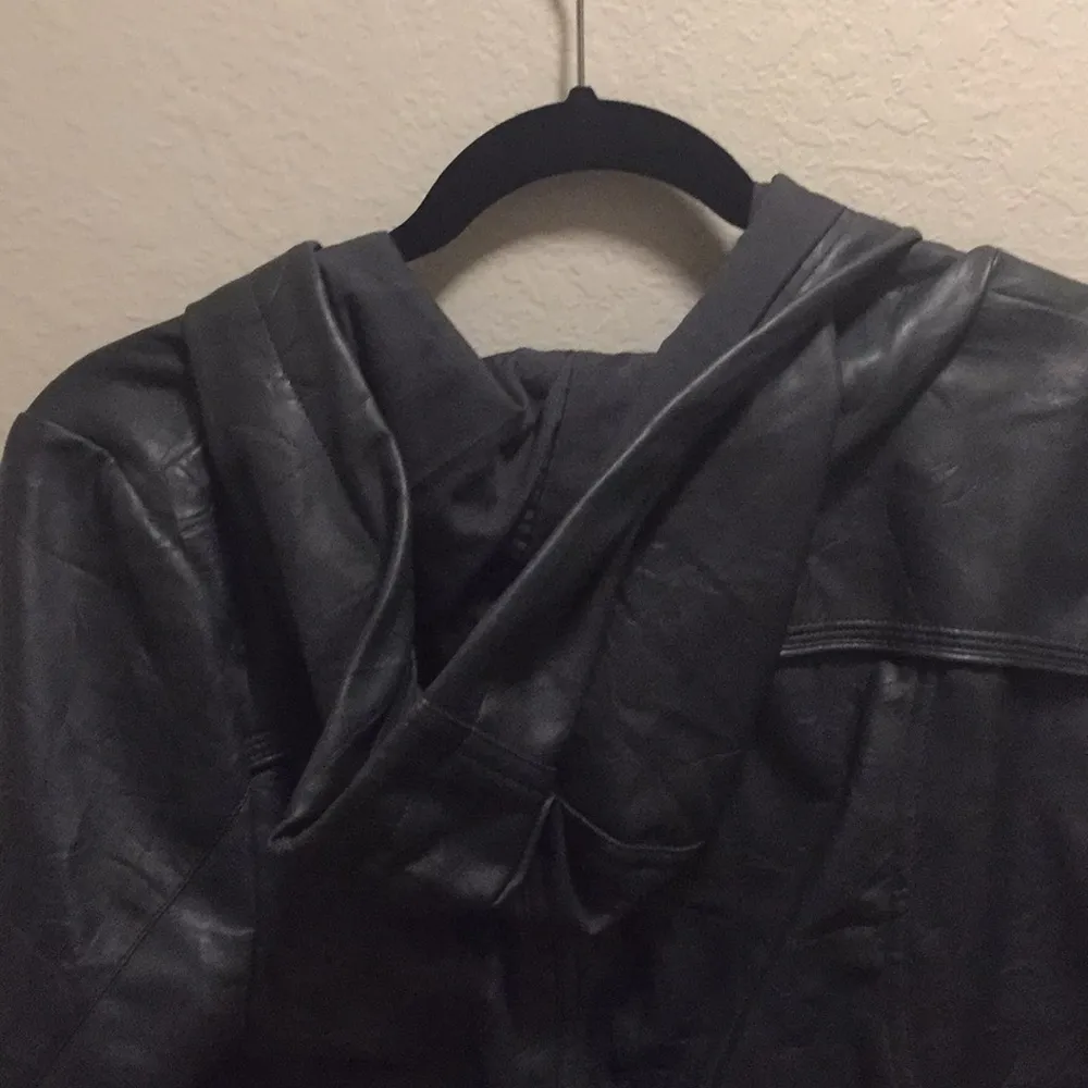 NWT Wet Seal Faux leather hooded jacket. - Image 8