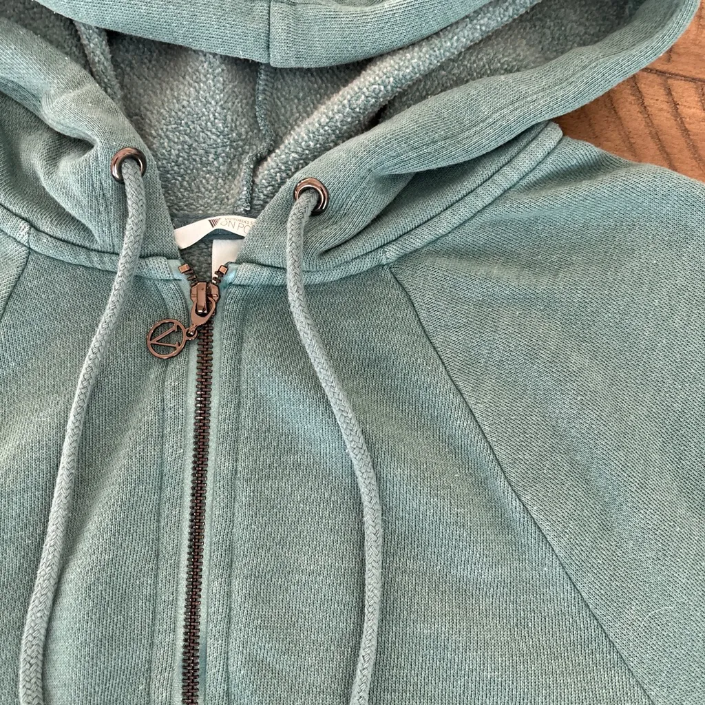 Victoria's Secret Teal Hoodie Sweater - Image 3