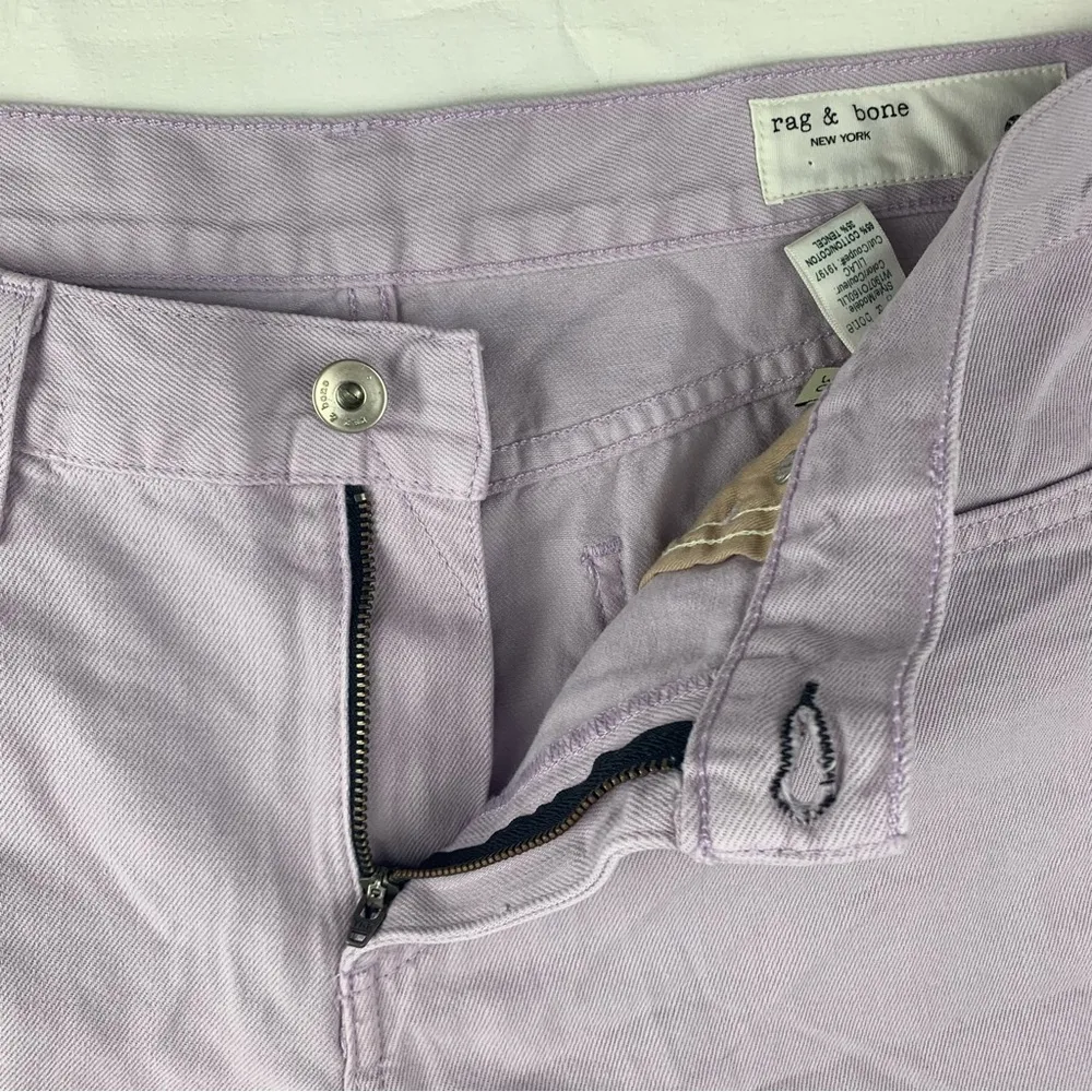 Rag & Bone women's size 30 lilac denim Purple Jean Shorts Raw Hem cut off - Image 5