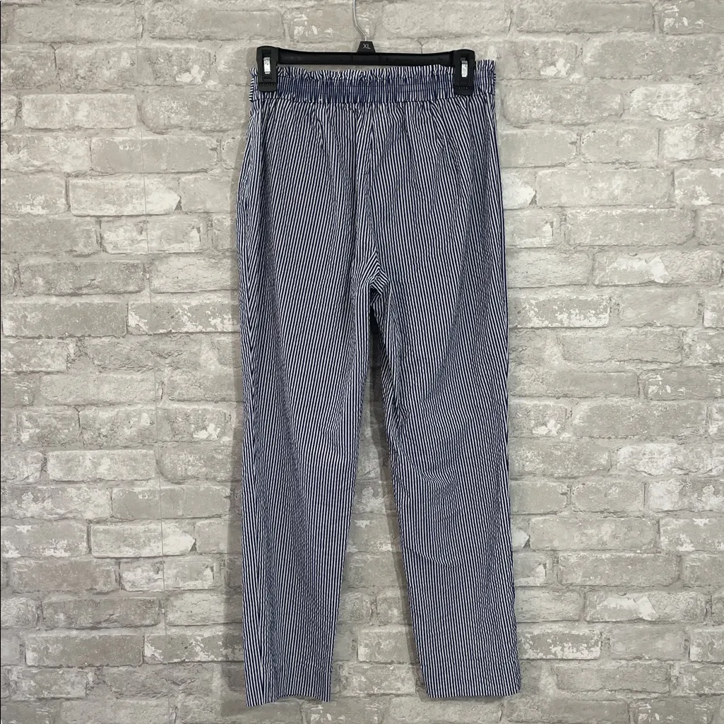 Anne Klein Navy and White Striped Pants - Image 3