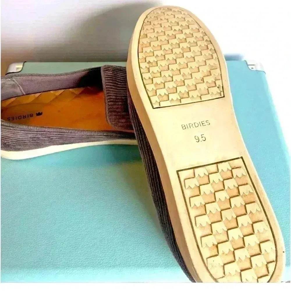 Birdies The‎ Swift Women's Size 9.5 Charcoal Gray Corduroy Slippers Shoes New - Image 9