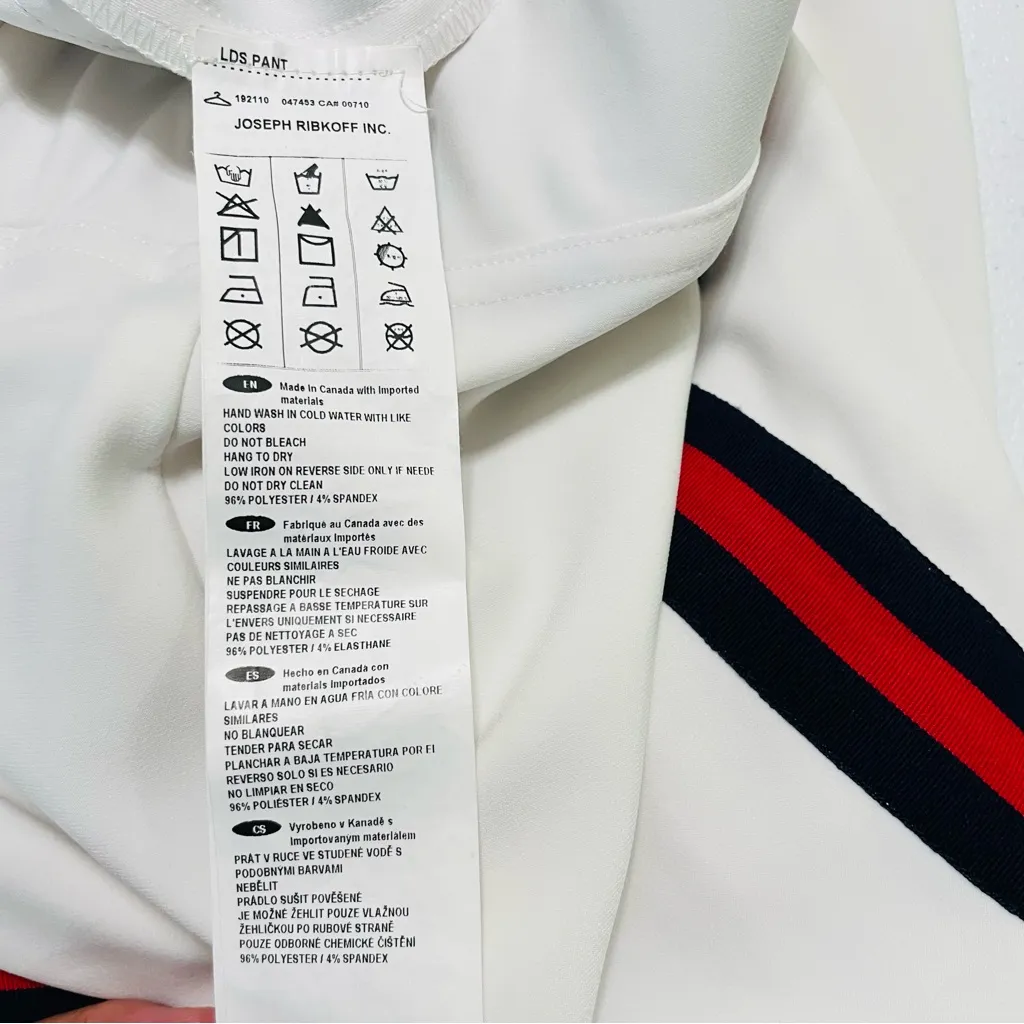 Joseph Ribkoff  6 Pants Sailor White Red Navy Blue Stripe Pull-on Knit Pull On - Image 12