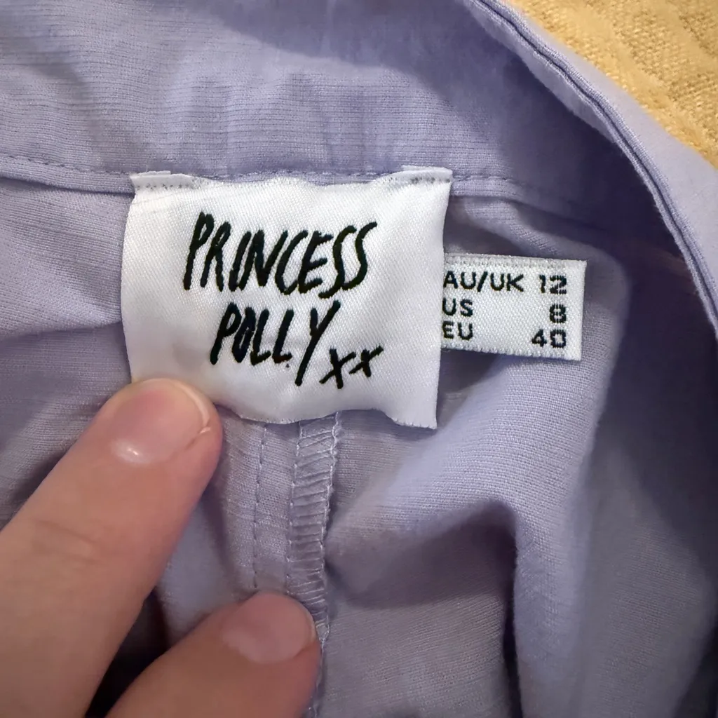 Princess Polly NWOT Dalia High Waist Pleated Lavender Wide-Leg Pants - Image 6