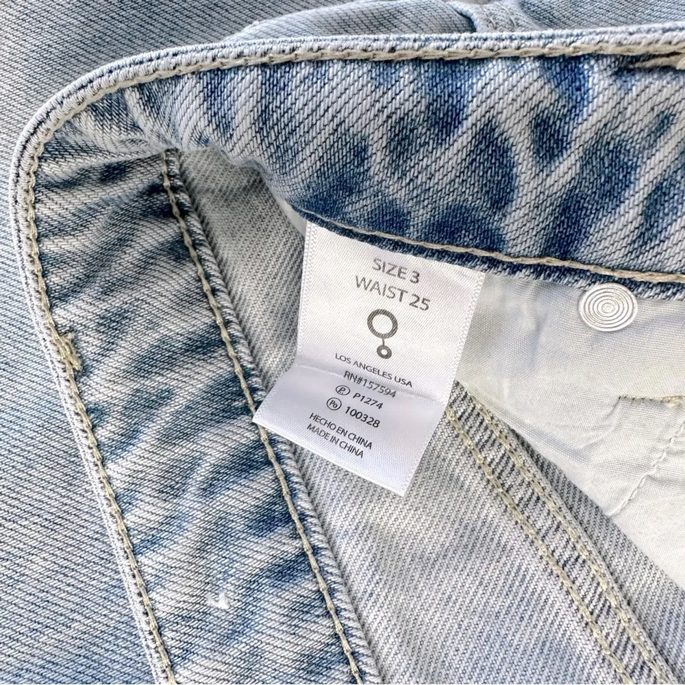 INSANE GENE High Rise Ripped Straight Jeans • Sz 25 Blue - Image 10