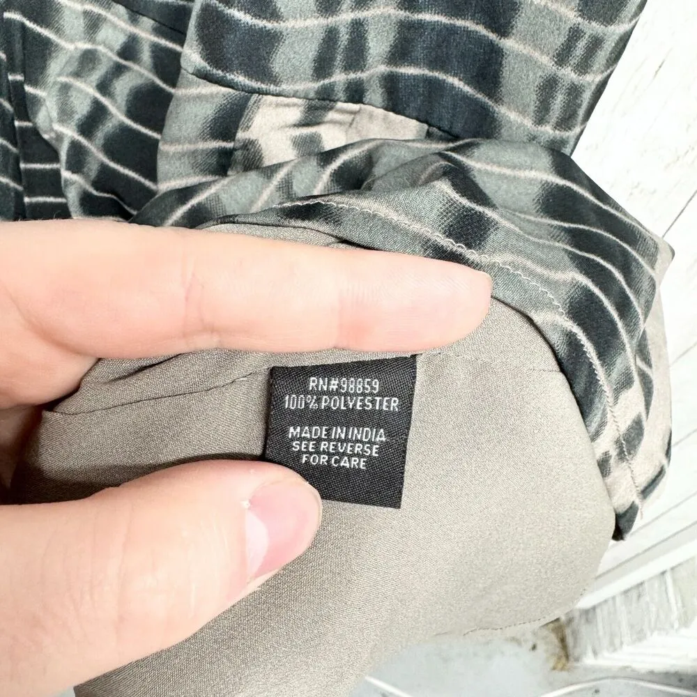 W118 by Walter Baker Dress Women Small Grey One Shoulder Mini Ruffled Striped - Image 4