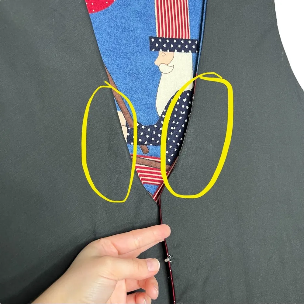 Vintage Handmade Patriotic American USA Quilted Vest Size undefined - Image 7